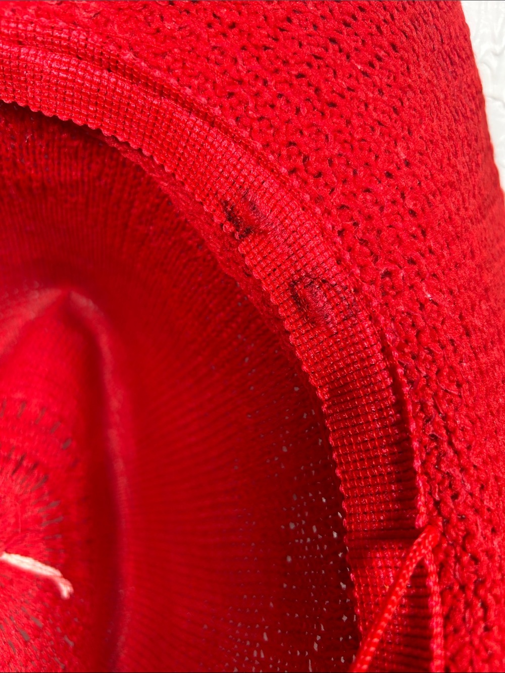 Red Woven Knit Cowboy Hat with Gold Ribbon Accent Chin Strap Summer Western Hat - Picture 11 of 11